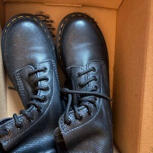 Dr. Martens Black Leather Combat Boots